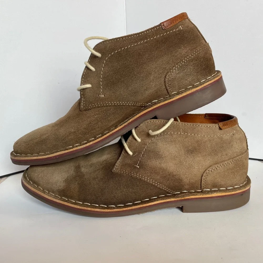 Unlisted Kenneth Cole Suede Chukka Boots Brown Lace Up Desert size 9? AS IS